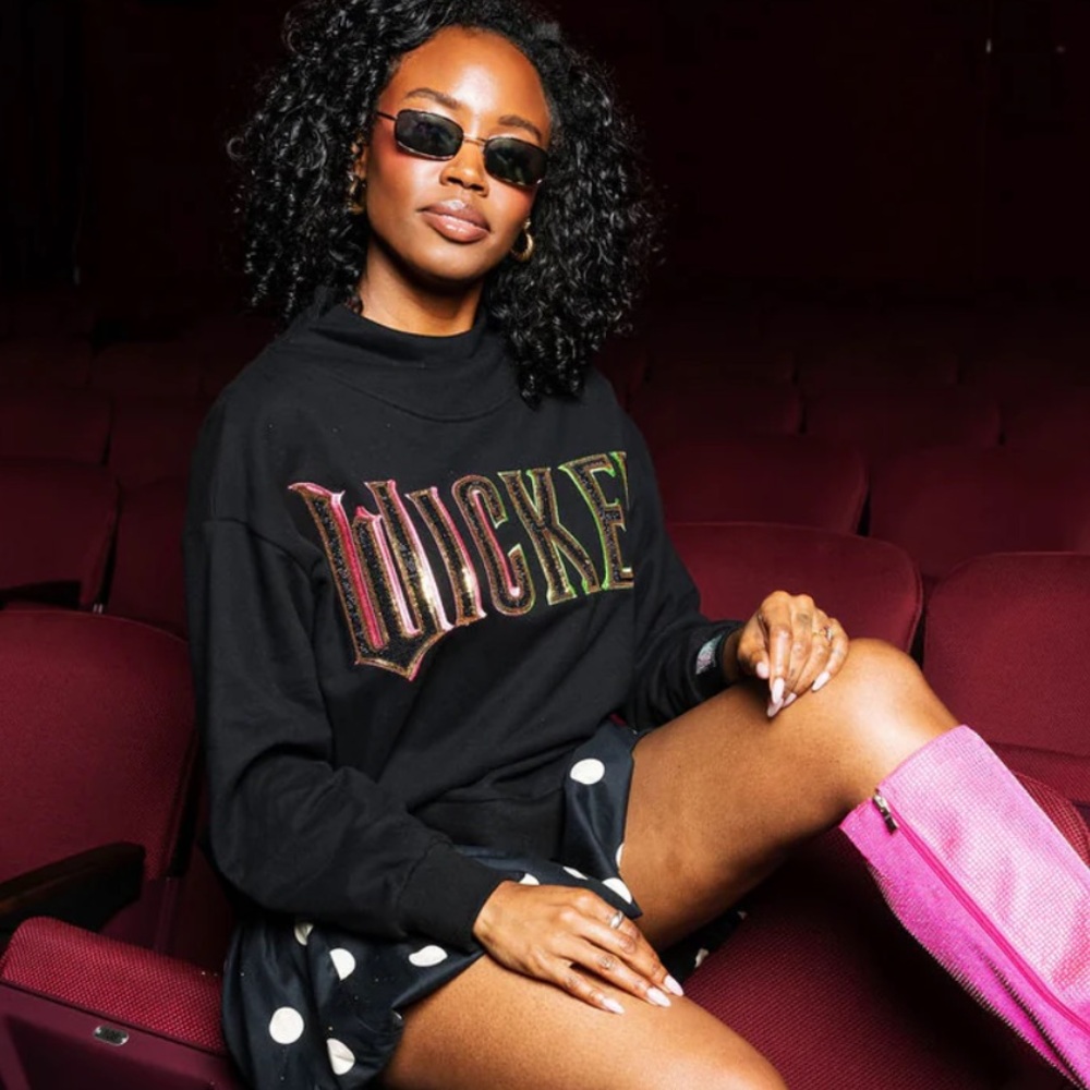 NWT Queen of Sparkles Wicked Logo Sweatshirt SZ S